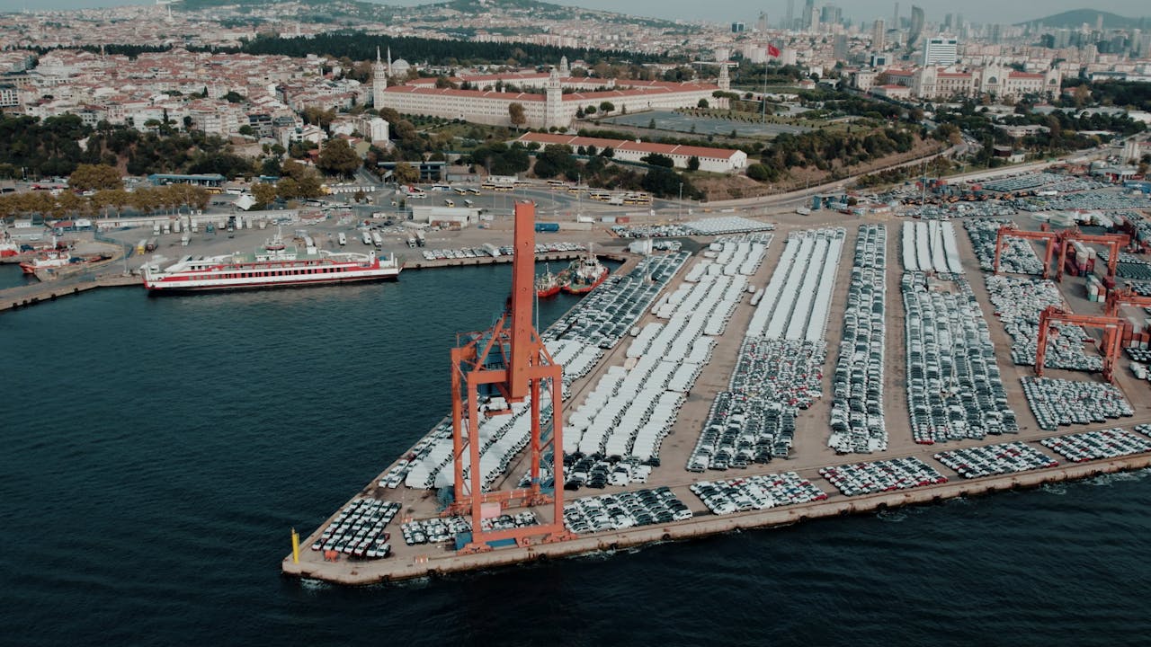 A car storage area in Istanbul